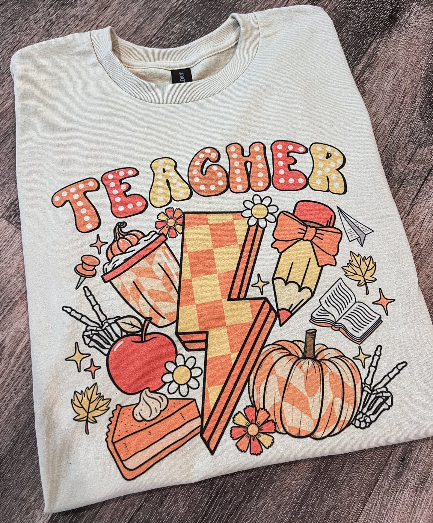 Fall teacher lightning bolt