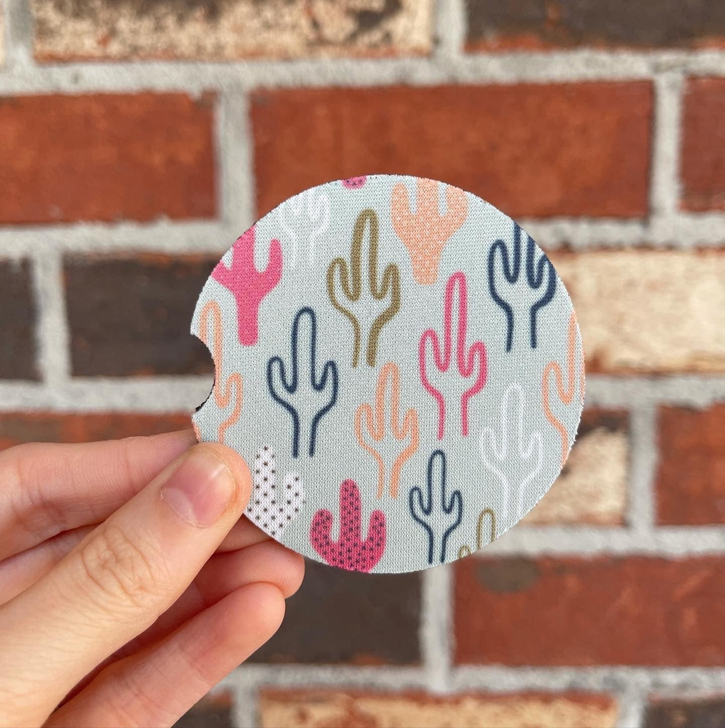 Boho Cactus Car Coasters